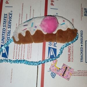 Cupcake Sleeping Eye Mask Blue, White And Brown One Size Super Soft